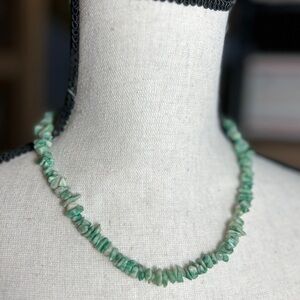 Retro Turquoise Tone Mini Nugget Necklace Source Unknown